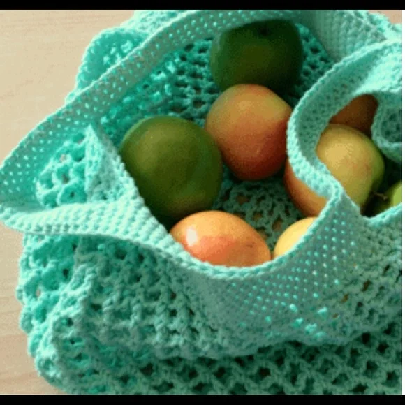 Handmade Crochet Market bag - Picture 2 of 2